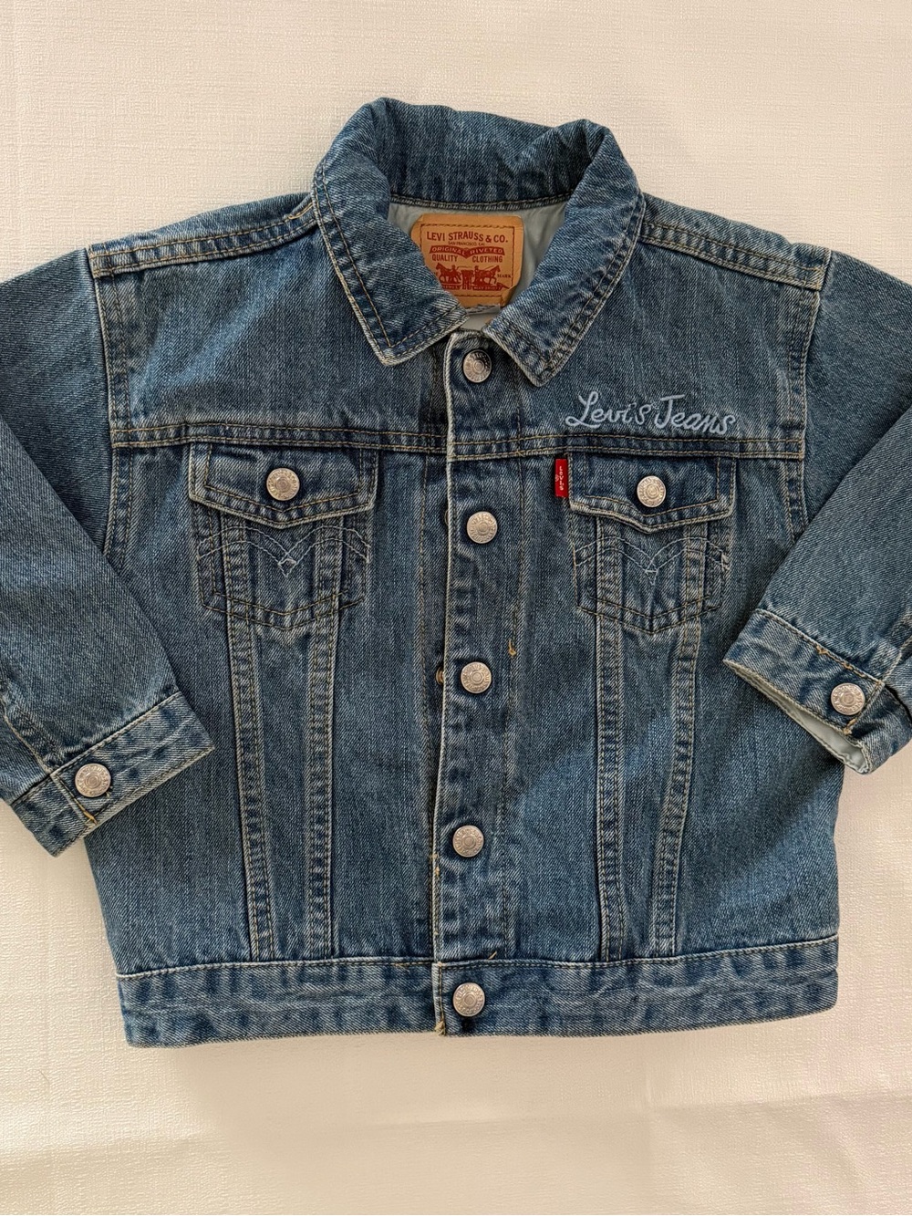 Levi's Kids Blue Denim Jean Jacket with Logo